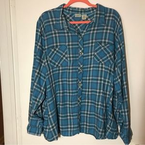L.l.Bean Blue Flannel Shirt